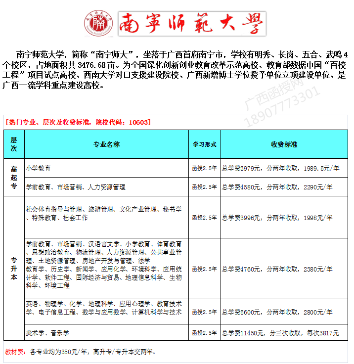 南宁师范大学函授招生专业.png